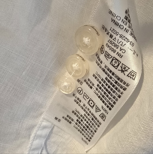 Tommy Bahama Cream Floral  Leaf Pattern Men's Shirt 100% Washable Linen - Picture 2 of 4